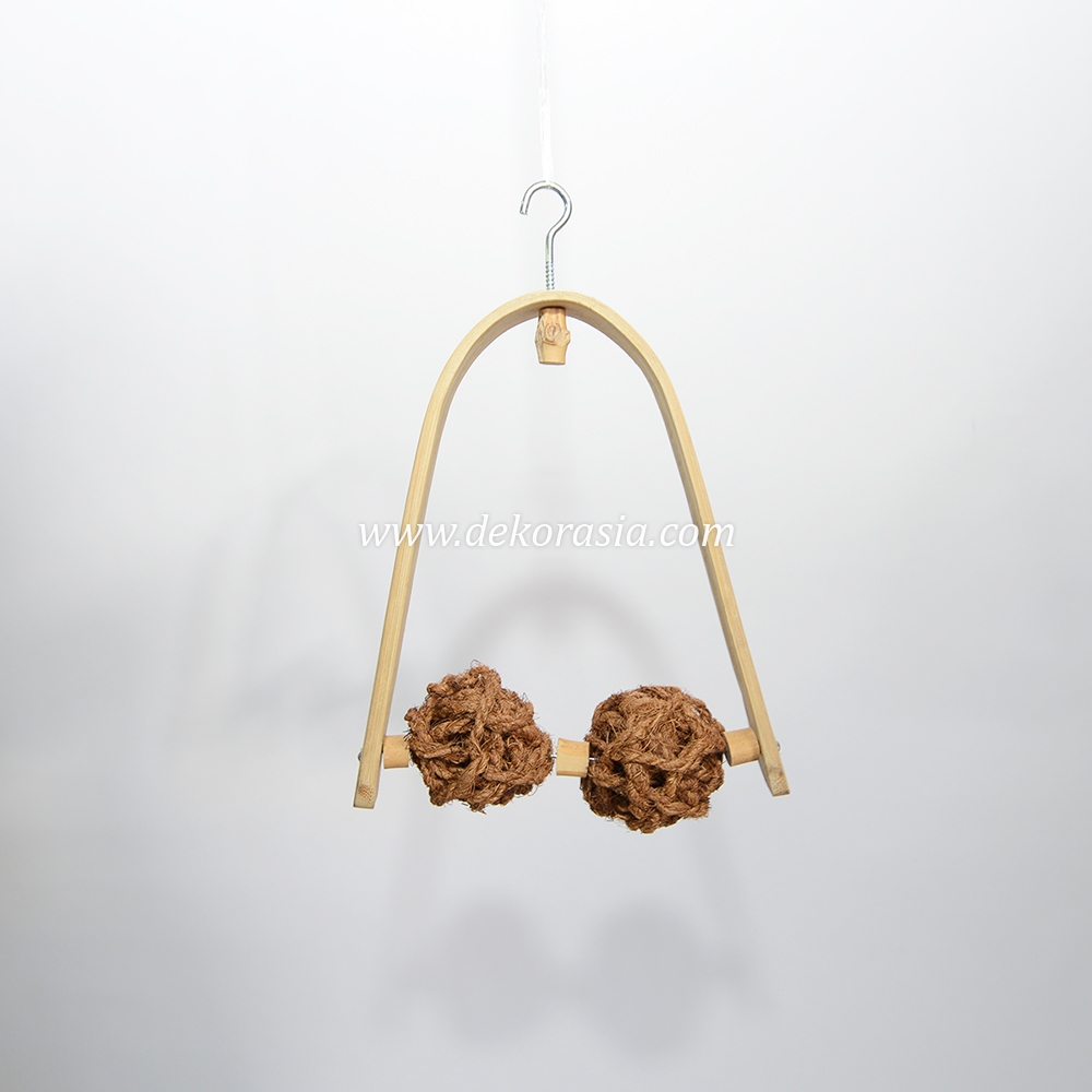 The Bird Perch is crafted from high-quality and sturdy Bamboo and coconut fiber